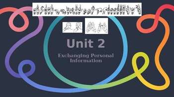 Preview of ASL Level 1- Unit 2 (Exchanging Personal Information) PowerPoint Lesson