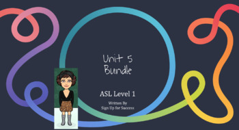 Preview of ASL Level 1- Unit 5 (Talking about Family) Bundle
