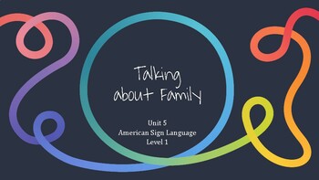 Preview of ASL Level 1- Unit 5 (Talking about Family) PowerPoint