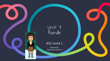Preview of ASL Level 1- Unit 7 Giving Directions Bundle