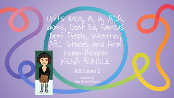 Preview of ASL Level 2- Everything After the Midterm MEGA BUNDLE!!!!