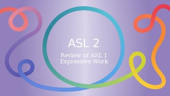 Preview of ASL Level 2- Level 1 Expressive Review PowerPoint with Rubric