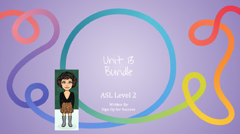Preview of ASL Level 2- Unit 13 (House/Classifiers) Bundle
