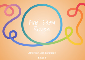 Preview of ASL Level 3- Final Exam Review PowerPoint