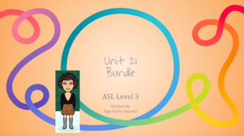 Preview of ASL Level 3- Unit 21 (Accidents) Bundle