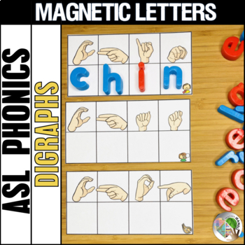 Preview of ASL Magnetic Letter Center Digraphs (2 skin tones)
