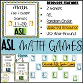 ASL Math Numbers 11-20 File Folder Game Numeracy Centers S