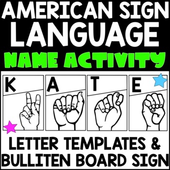 Preview of American Sign Language (ASL) Name Activity