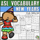 ASL New Years Activities - Sign Language Worksheets