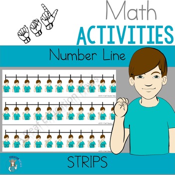 Preview of ASL Number Line Strips (1-100)