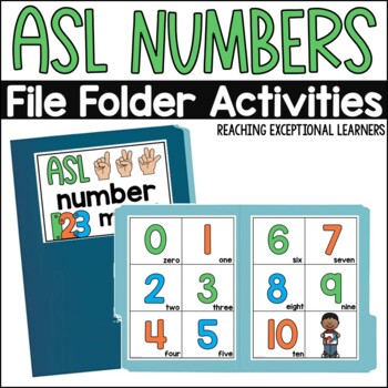 Preview of ASL Number Match File Folder Activity