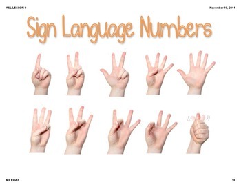 Preview of ASL Number Math Lesson