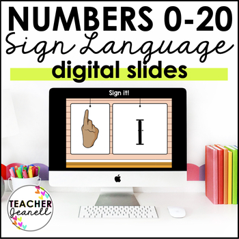 Preview of ASL Number Recognition Practice for Powerpoint™ and Google Slides™
