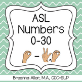 ASL Numbers 0-30