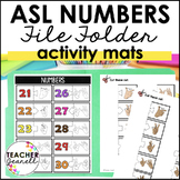 ASL Numbers 21-30 File Folder Activity Mats