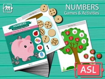 Preview of ASL Numbers Activities Book / Math Skills (Match, Pretend Play, Puzzles & Games)