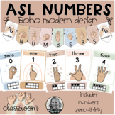 ASL Numbers Boho Modern Classroom Decor