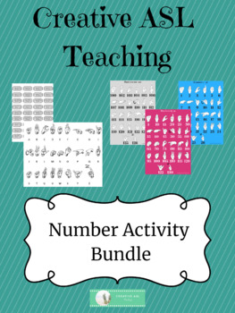 asl numbers bundle by creative asl teaching teachers pay