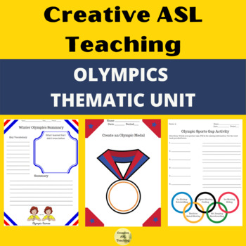 Preview of ASL  Olympic Thematic Unit - American Sign Language Lesson