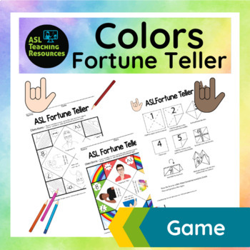 Preview of ASL Paper Fortune Teller Game - Colors