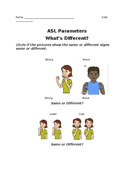 Preview of ASL Parameters. What’s Different?