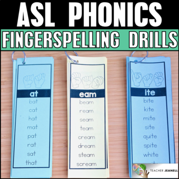 Preview of ASL Phonics Fingerspelling Drills