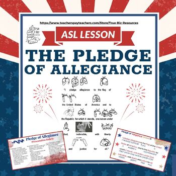 Preview of Pledge of Allegiance ASL Lesson: Inclusive Signing Resource for All Classrooms
