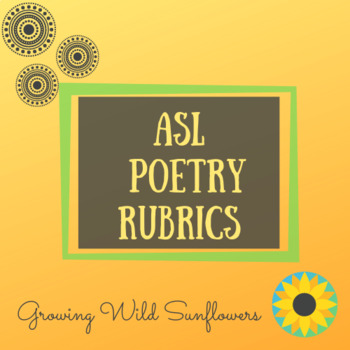 Preview of ASL Poetry Rubric - Alphabet