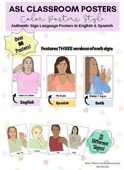 Preview of ASL Posters in English & Spanish! (Color Version)