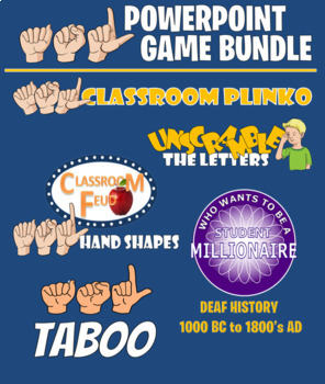 Preview of ASL PowerPoint Game Bundle-8 Total Games