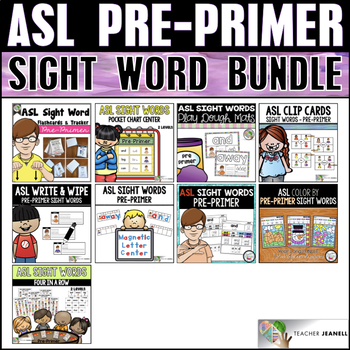 Preview of ASL Pre-Primer Sight Word Bundle