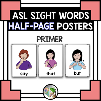 Preview of ASL Primer Sight Word Posters