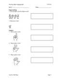 ASL Quiz Workbook