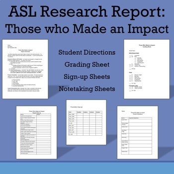 Preview of ASL Research Report: Those Who Made an Impact