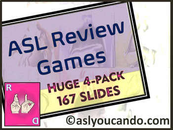 Preview of ASL Review Games & Activities for American Sign Language students