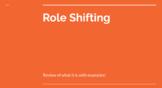 ASL Role Shifting Powerpoint