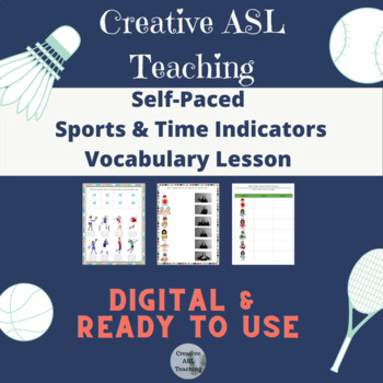 Preview of ASL Self-Paced Sports Vocabulary Lesson - Distance Learning