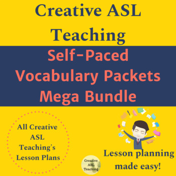 Preview of ASL Self-Paced Vocabulary Packets Mega Bundle