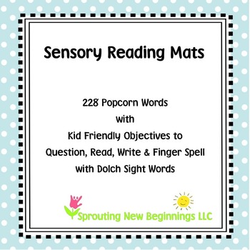 Preview of American Sign Language (ASL) ~Sensory Reading Mats Sight Words