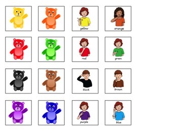 ASL Sentence Starter Adapted Book- Colors | TpT