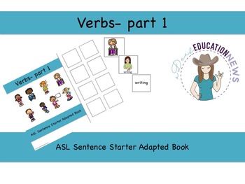 Preview of ASL Sentence Starter Adapted Book- Verb part 1