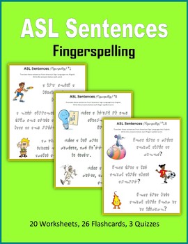 Preview of ASL Sentences - Fingerspelling (Sign Language)