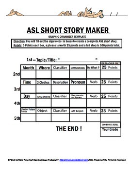 Preview of ASL Short Story Maker