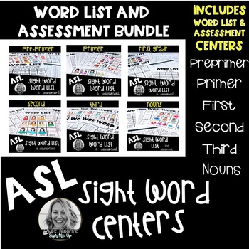Preview of ASL Sight WORD LIST AND ASSESSMENT BUNDLE