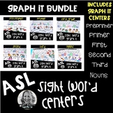 ASL Sight Word Centers GRAPH IT BUNDLE