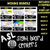 ASL Sight Word Centers NOUN BUNDLE