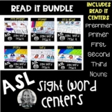 ASL Sight Word Centers READ IT BUNDLE
