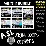 ASL Sight Word Centers WRITE IT BUNDLE