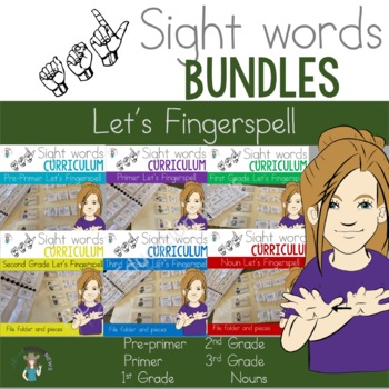 Preview of ASL Sight Word Curriculum- Let's Fingerspell Bundle