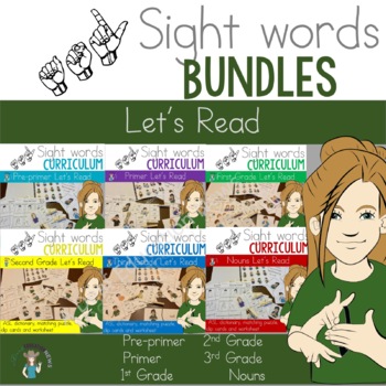 Preview of ASL Sight Word Curriculum- Let's Read Bundle